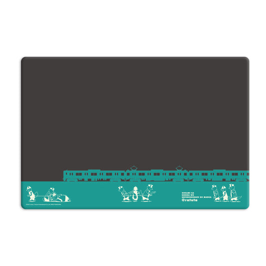 "A manga where the wolf just drives a train" gaming mouse pad