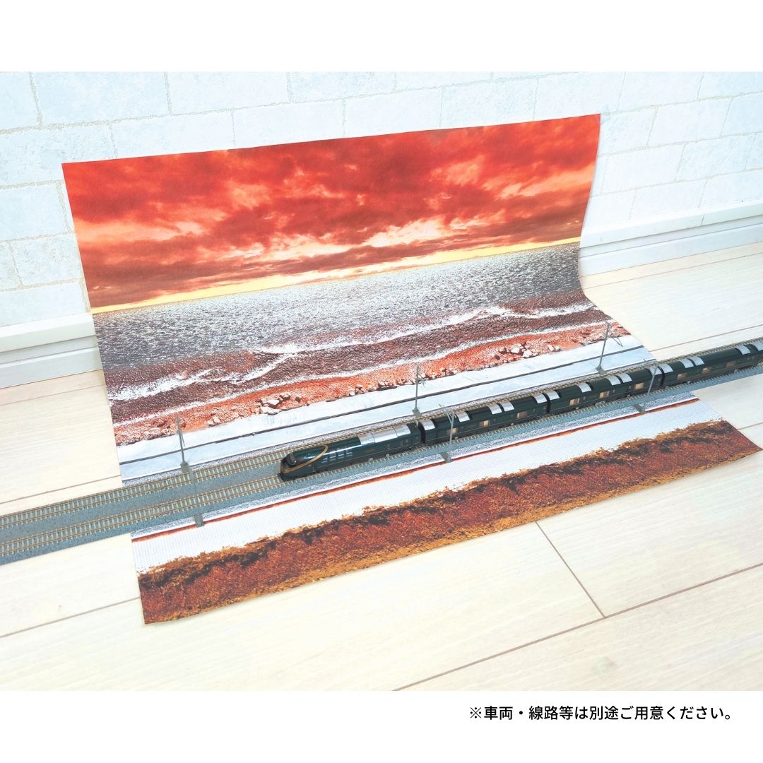 Stunning photography and driving background paper coast scenery (set of 2)