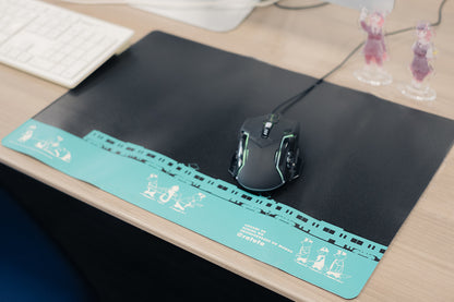 "A manga where the wolf just drives a train" gaming mouse pad
