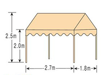 Tent/1 pitch [1k (1800mm) x 1.5k (2700mm)]