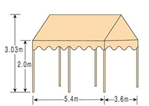 Tent/1 pitch [2k (3600mm) x 3k (5400mm)]