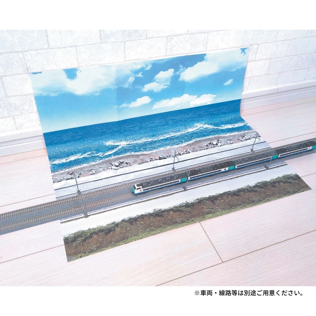 Stunning photography and driving background paper coast scenery (set of 2)